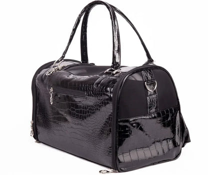 Portable Outdoor Pet Cat Dog Carrier Bag with Purse Leather Travel Small Dog Chihuahua Teddy Carrying Bag Handbag