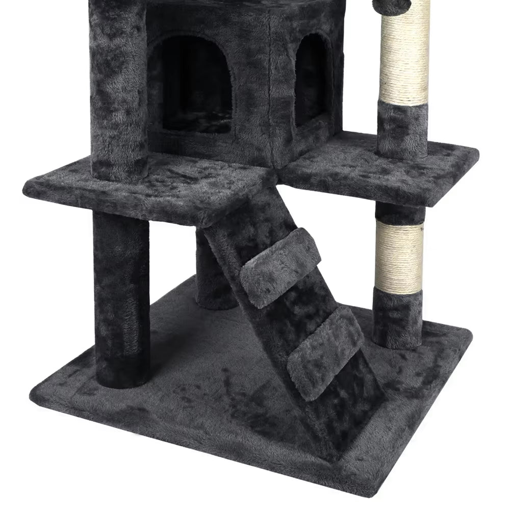 Cat Trees Cat Climbing Frame for Indoor Cats 5-Level Cat Tower Hammock Padded Perches and Condos Cat Jumping Toy with Ladder